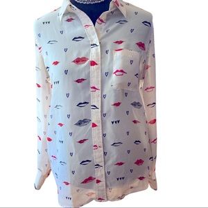 M Banana Republic Lips Dress Blouse